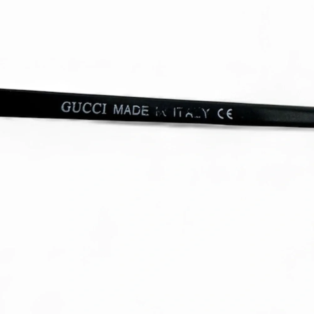 Vintage Gucci Made In Italy Aviator Gold And Black 90’s Sunglasses
